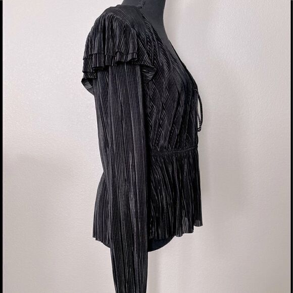 NWT Zara Ruffled Pleated Blouse - Picture 6 of 10